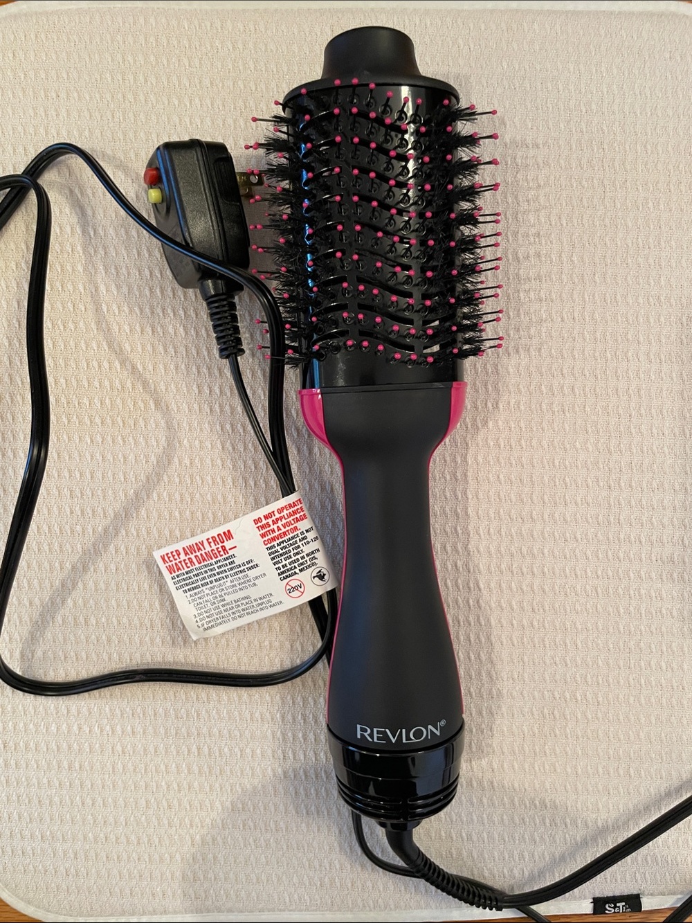 Revlon Black and Pink Round Hot Air Brush